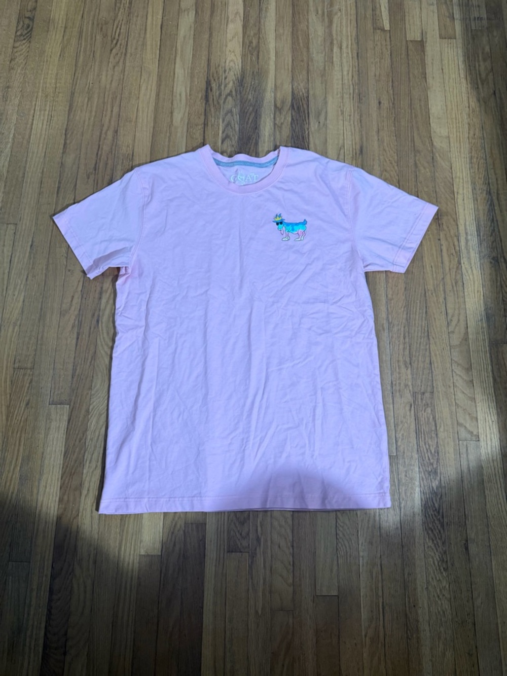 GOAT USA Men's Lg Pink Ice Cream Goat Tee